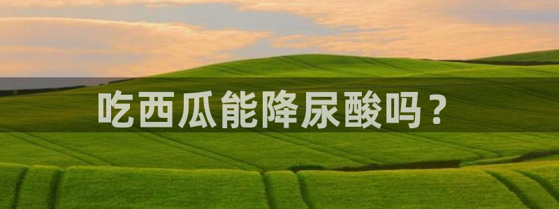 51吃瓜今日吃瓜入口：吃西瓜能降尿酸吗？